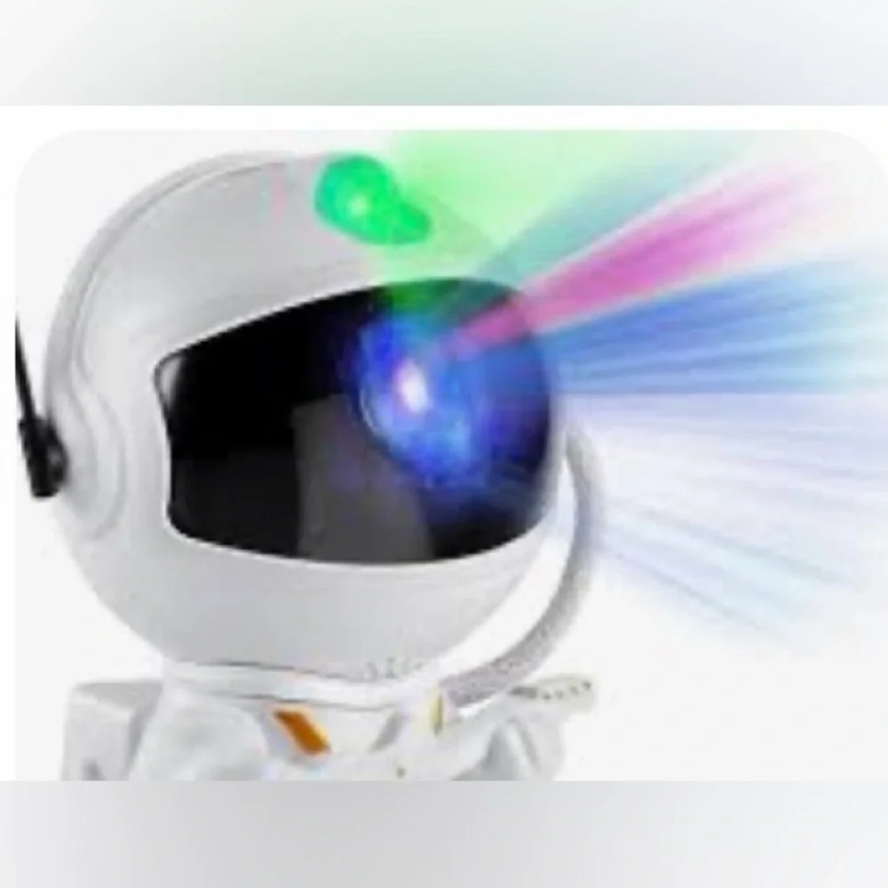 White Astronaut Night Light Projector - Cosmic Star Effects